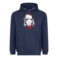 Navy friends horror face mashup horror movies halloween Heavyweight Hoodie - artisFamous