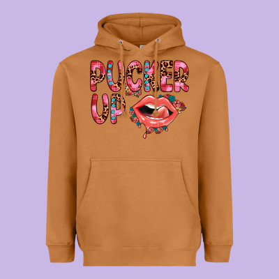 Pucker Up Heavyweight Hoodie Designed By Jahusdesignshop