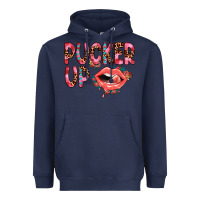 Navy pucker up Heavyweight Hoodie - JahusDesignShop