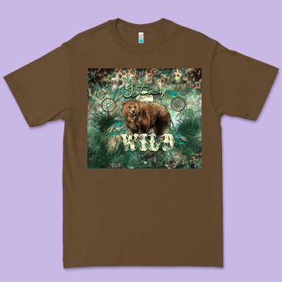 Stay Wild Bear Tumbler Premium Tee Designed By Howdyjamesfarm
