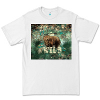 White Stay wild Bear tumbler Premium Tee - HowdyJamesFarm