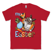 Red My first Easter Boy Easter Day Classic Tee - HowdyJamesFarm