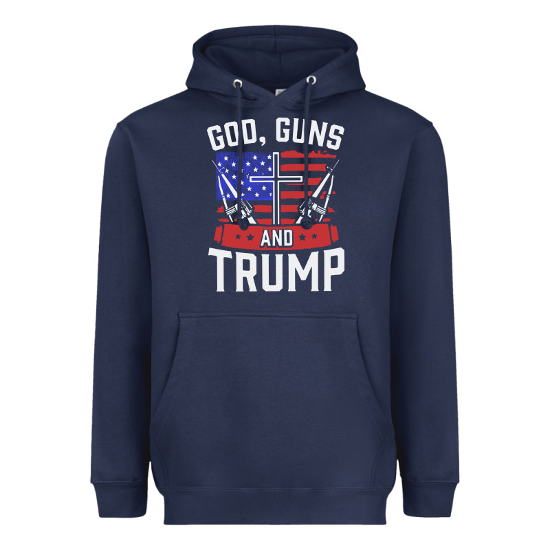 God Guns And Trump Heavyweight Hoodie by artisFamous | Teevron