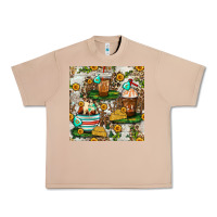 Burro cow coffee cups and farm with leopard seamless pattern bbs Urban Heavy Tee - BundleAndBundleShop