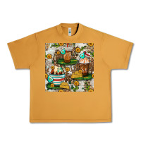 Peanut Butter cow coffee cups and farm with leopard seamless pattern bbs Urban Heavy Tee - BundleAndBundleShop