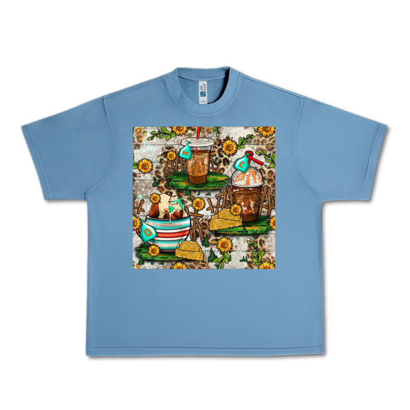 Cow Coffee Cups And Farm With Leopard Seamless Pattern Bbs Urban Heavy Tee by BundleAndBundleShop | Teevron