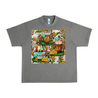 Tornado cow coffee cups and farm with leopard seamless pattern bbs Urban Heavy Tee - BundleAndBundleShop
