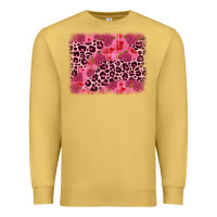 Antique Gold valentine's day roses leopard background Premium Sweatshirt - JahusDesignShop