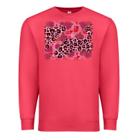 Cardinal valentine's day roses leopard background Premium Sweatshirt - JahusDesignShop