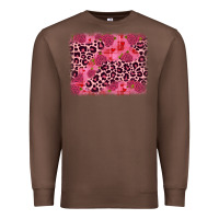 Chestnut valentine's day roses leopard background Premium Sweatshirt - JahusDesignShop