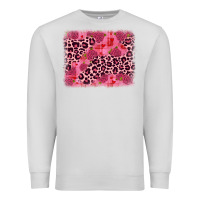 Dove Grey valentine's day roses leopard background Premium Sweatshirt - JahusDesignShop