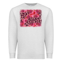 Oatmeal Heather valentine's day roses leopard background Premium Sweatshirt - JahusDesignShop