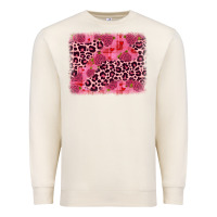 Sandshell valentine's day roses leopard background Premium Sweatshirt - JahusDesignShop