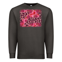 Smoke valentine's day roses leopard background Premium Sweatshirt - JahusDesignShop