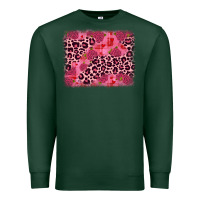Sports Green valentine's day roses leopard background Premium Sweatshirt - JahusDesignShop