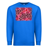 True Royal valentine's day roses leopard background Premium Sweatshirt - JahusDesignShop