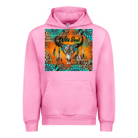 Fuchsia Pink wild soul boho bull skull Urban Hoodie - RanaPortraitStore