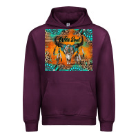 Mauve Wine wild soul boho bull skull Urban Hoodie - RanaPortraitStore