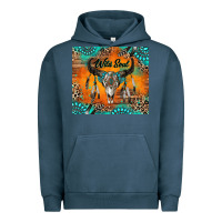 Pigment Midnight Navy wild soul boho bull skull Urban Hoodie - RanaPortraitStore