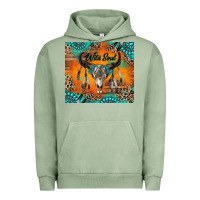 Pigment Oil Green wild soul boho bull skull Urban Hoodie - RanaPortraitStore