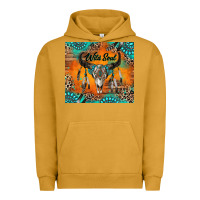 Pigment Peanut Butter wild soul boho bull skull Urban Hoodie - RanaPortraitStore