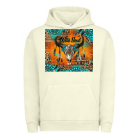 Pigment Pistachio wild soul boho bull skull Urban Hoodie - RanaPortraitStore