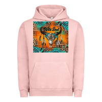 Pigment Salmon wild soul boho bull skull Urban Hoodie - RanaPortraitStore