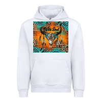 White wild soul boho bull skull Urban Hoodie - RanaPortraitStore