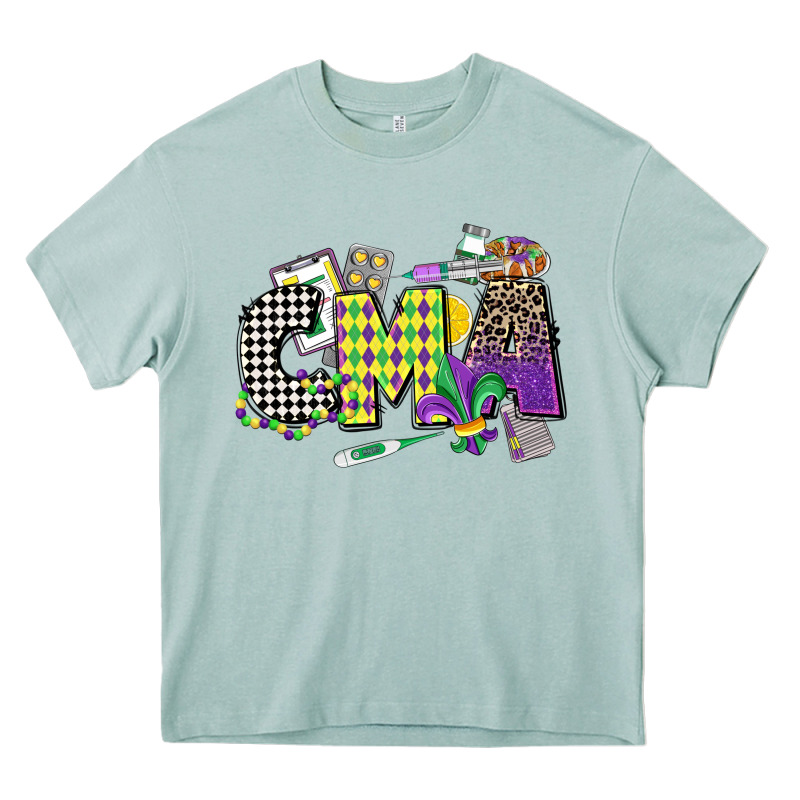 Cma Mardi Gras Certified Medical Assistant Heavy Core Tee by CowGirlArtShop | Teevron