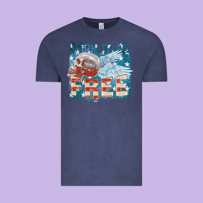 Born To Be Free Vintage Tee Designed By Fadigitalartstudio