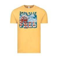 Vintage Mustard Born to be free Vintage Tee - FaDigitalArtStudio