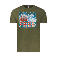 Vintage Olive Born to be free Vintage Tee - FaDigitalArtStudio