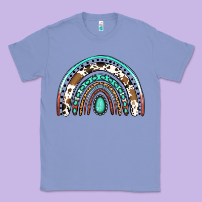 Blessed Western Rainbow Classic Tee Designed By Jasminsmagicworld