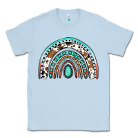 Dusty Blue blessed western rainbow Classic Tee - Jasminsmagicworld