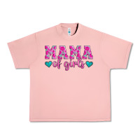 Salmon mama of girls floral pattern turquoise heart Urban Heavy Tee - Jasminsmagicworld