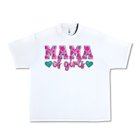 White mama of girls floral pattern turquoise heart Urban Heavy Tee - Jasminsmagicworld