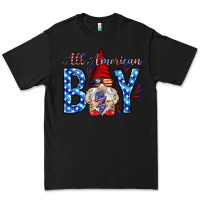 Black All American boy with gnome Premium Tee - HowdyJamesFarm