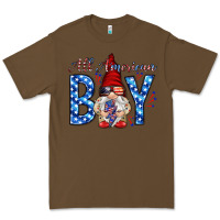 Cacao All American boy with gnome Premium Tee - HowdyJamesFarm