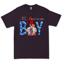 Plum All American boy with gnome Premium Tee - HowdyJamesFarm