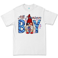 White All American boy with gnome Premium Tee - HowdyJamesFarm