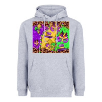 Heather Grey mardi gras Heavyweight Hoodie - JahusDesignShop