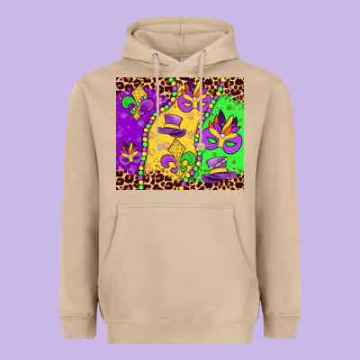 Mardi Gras Heavyweight Hoodie Designed By Jahusdesignshop