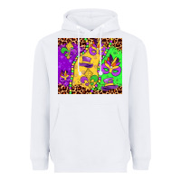 White mardi gras Heavyweight Hoodie - JahusDesignShop
