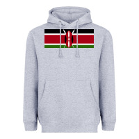 Heather Grey kenya flag Heavyweight Hoodie - artisFamous