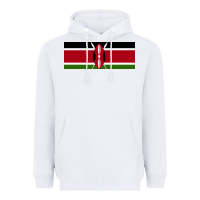 White kenya flag Heavyweight Hoodie - artisFamous