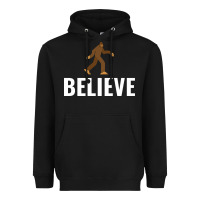 Black believe bigfoot white Heavyweight Hoodie - artisFamous