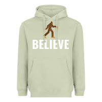 Matcha believe bigfoot white Heavyweight Hoodie - artisFamous