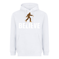 White believe bigfoot white Heavyweight Hoodie - artisFamous