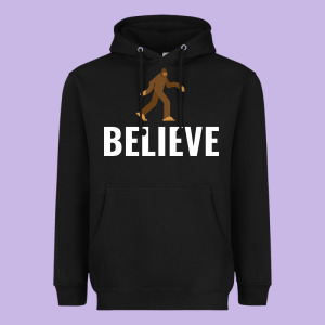 Believe Bigfoot White Heavyweight Hoodie Designed By Artisfamous
