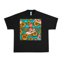 Black hand cream nail polish remover and sunflowers with leopard and glitter Urban Heavy Tee - BundleAndBundleShop